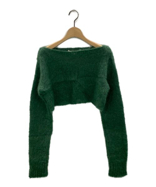 MARNI（マルニ）MARNI (マルニ) Cropped Fuzzy Sweater グリーン サイズ:38の古着・服飾アイテム