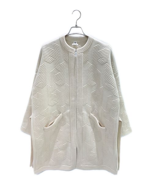 HERMES（エルメス）HERMES (エルメス) Hモチーフ コートカーディガン Blanc Naturel サイズ:38の古着・服飾アイテム