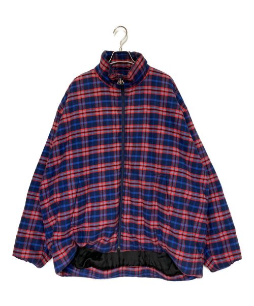 BALENCIAGA（バレンシアガ）BALENCIAGA (バレンシアガ) Tartan Jacket ブルー×レッド サイズ:52の古着・服飾アイテム