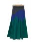 UN3D. (アンスリード) コンストラクティブウェーブスカート ブラック×グリーン サイズ:38：9800円