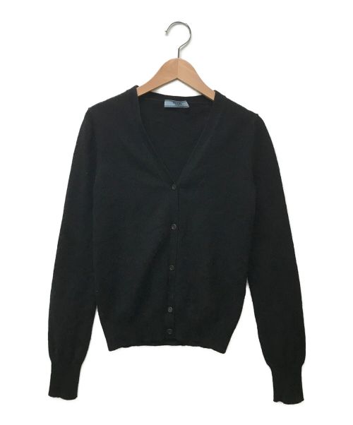 PRADA（プラダ）PRADA (プラダ) カシミヤカーディガン ブラック サイズ:40の古着・服飾アイテム
