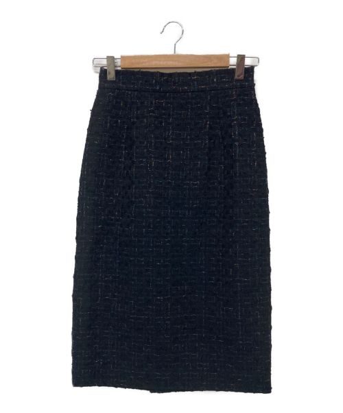 ANAYI（アナイ）ANAYI (アナイ) ラメツイードタイト スカート ブラック サイズ:36の古着・服飾アイテム