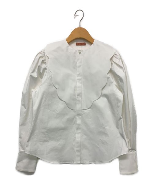 AMICA（アミカ）AMICA (アミカ) SCALLOPED BLOUSE ホワイト サイズ:Fの古着・服飾アイテム