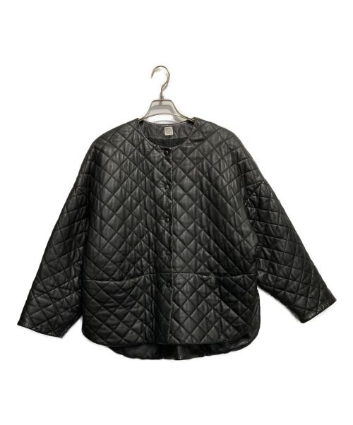 toteme（トーテム）toteme (トーテム) キルティングレザージャケット ブラック サイズ:Mの古着・服飾アイテム