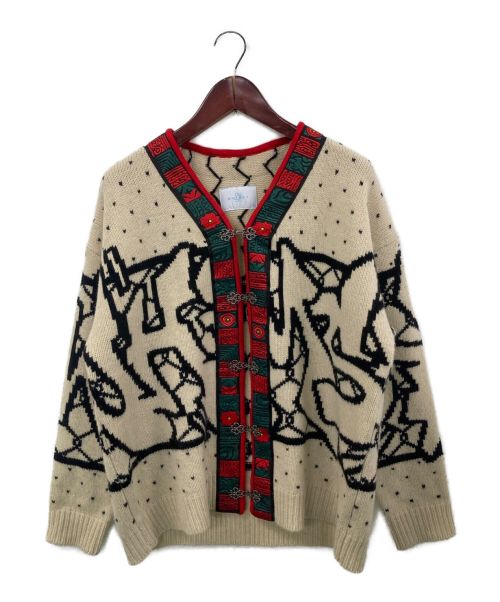 WHIMSY（ウィムジー）WHIMSY (ウィムジー) Tyrolean Sweater ベージュ サイズ:Lの古着・服飾アイテム