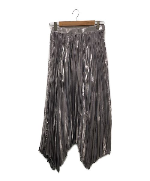 MURRAL（ミューラル）MURRAL (ミューラル) Frost pleated skirt シルバー サイズ:2の古着・服飾アイテム