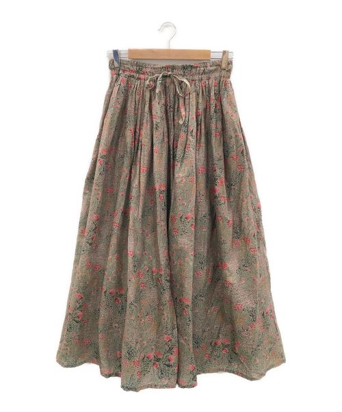 SOIL（ソイル）SOIL (ソイル) ギャザースカート ブラウン サイズ:2の古着・服飾アイテム