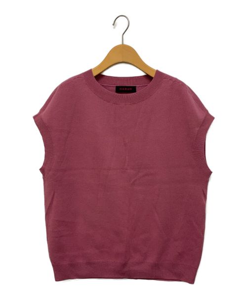 CABAN（キャバン）CABAN (キャバン) コットンカシミヤクルーネックベスト ピンク サイズ:Sの古着・服飾アイテム
