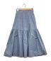 BLENHEIM (ブレンヘイム) シルク混ギャザー切替スカート ライトブルー サイズ:M：9000円