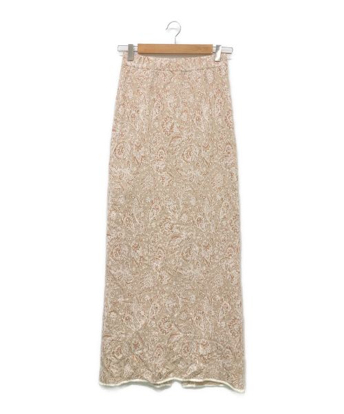 Mediam（ミディアム）Mediam (ミディアム) Paisley Jacquard Skirt ピンク サイズ:Fの古着・服飾アイテム