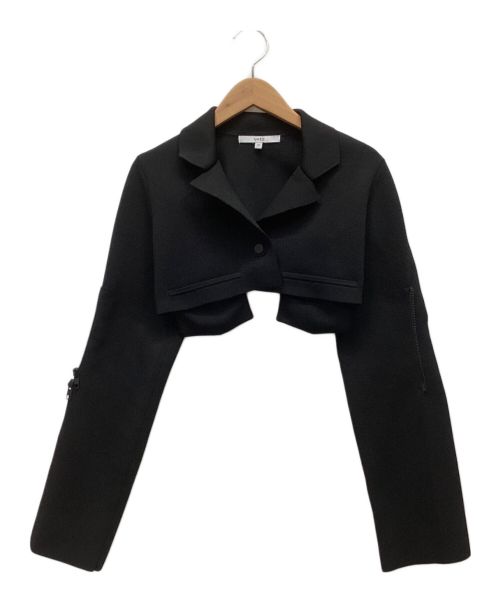 UN3D.（アンスリード）UN3D. (アンスリード) ショートニットジャケット ブラック サイズ:36の古着・服飾アイテム