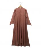 MYLANマイラン）の古着「カラーリネンスタンドカラーシャツドレス」｜ピンク