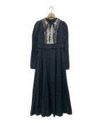 HER LIP TOハーリップトゥ）の古着「Orangerie Dot Long Dress」｜ブラック