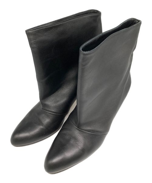 NEBULONIE（ネブローニ）NEBULONIE (ネブローニ) ショートブーツ ブラック サイズ:24cm(38)の古着・服飾アイテム