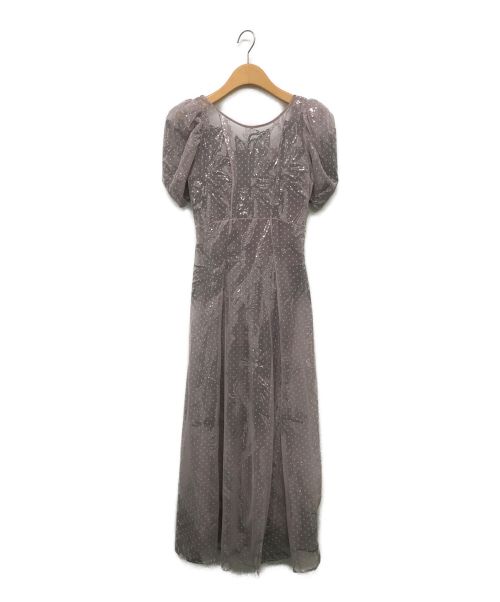 Snidel（スナイデル）Snidel (スナイデル) スパンコール刺繍ドレス ラベンダーの古着・服飾アイテム