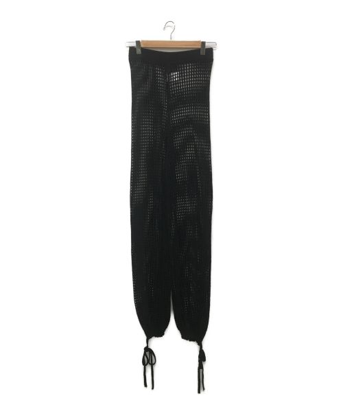 Mediam（ミディアム）Mediam (ミディアム) メッシュニットパンツ ブラック サイズ:2の古着・服飾アイテム