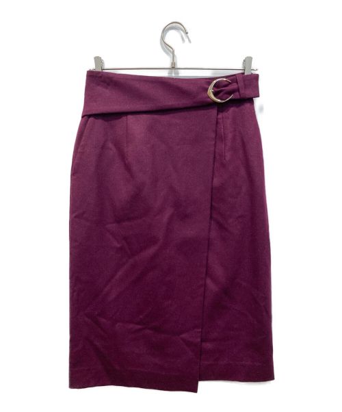 Pinky & Dianne（ピンキーアンドダイアン）Pinky & Dianne (ピンキーアンドダイアン) メタルアクセントスカート ボルドー サイズ:38の古着・服飾アイテム