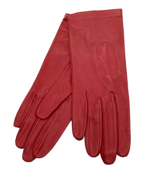Sermoneta gloves（セルモネータグローブス）Sermoneta Gloves (セルモネータグローブス) レザーグローブ レッド 未使用品の古着・服飾アイテム