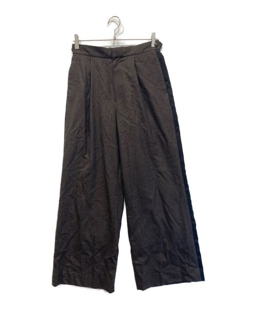 SACRA（サクラ）SACRA (サクラ) グレンチェックワイドパンツ ブラウン サイズ:38の古着・服飾アイテム