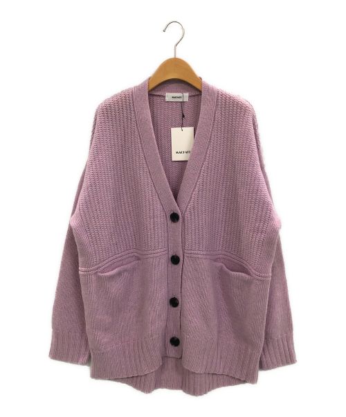 machatt（マチャット）machatt (マチャット) ラムズウールカーディガン ピンク サイズ:Fの古着・服飾アイテム
