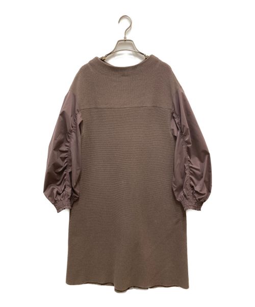 EPOCA（エポカ）EPOCA (エポカ) ニット切替ワンピース ブラウン サイズ:40の古着・服飾アイテム