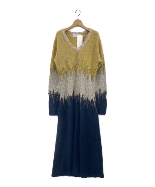 MURRAL（ミューラル）MURRAL (ミューラル) Water mirror knit dress ネイビー サイズ:2の古着・服飾アイテム
