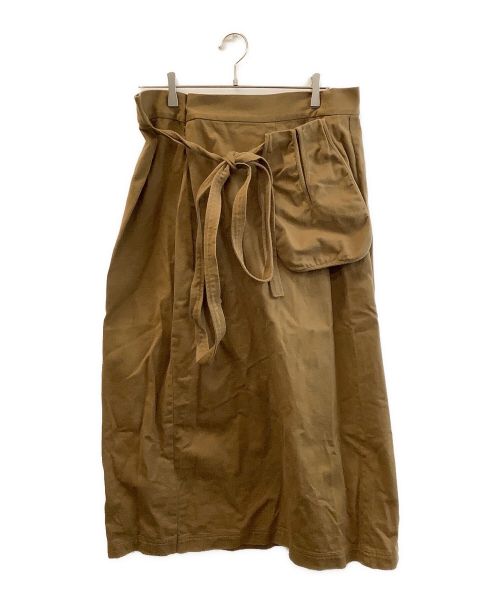 nagonstans（ナゴンスタンス）nagonstans (ナゴンスタンス) Wrap skirt ブラウン サイズ:Sの古着・服飾アイテム
