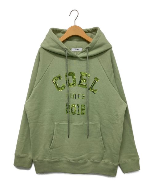 COEL（コエル）COEL (コエル) スパンコールロゴスウエット グリーン サイズ:Fの古着・服飾アイテム