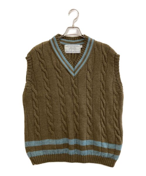 oldderby Knitwear（オールドダービーニットウェア）oldderby Knitwear (オールドダービーニットウェア) ニットベスト ブラウン サイズ:ＸＬの古着・服飾アイテム