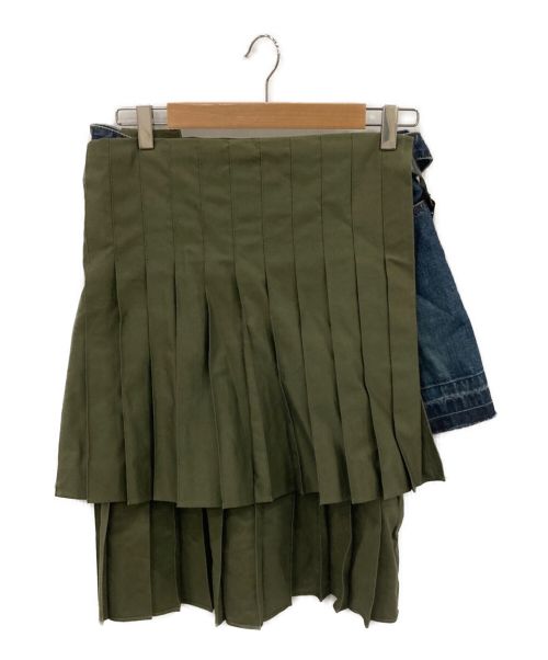 sacai（サカイ）sacai (サカイ) ドッキングデニムショートパンツ サイズ:1の古着・服飾アイテム
