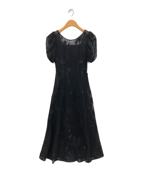 Snidel（スナイデル）Snidel (スナイデル) スパンコール刺繍ドレス ブラックの古着・服飾アイテム