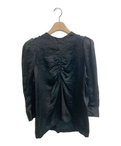 TOGA PULLA（トーガ プルラ）TOGA PULLA (トーガ プルラ) CRUSH SATIN BLOUSE ブラック サイズ:38の古着・服飾アイテム