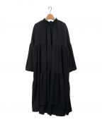 IRENEアイレネ）の古着「Tiered Mantle Dress」｜ブラック