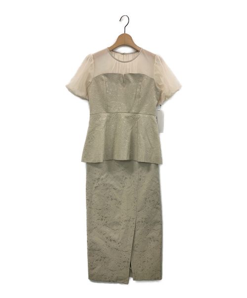 ANDRESD（アンドレスド）ANDRESD (アンドレスド) ペプラムビスチェドレス ベージュ サイズ:Mの古着・服飾アイテム