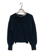 HER LIP TOハーリップトゥ）の古着「Pearl Necklace Knit Pullover」｜ブラック