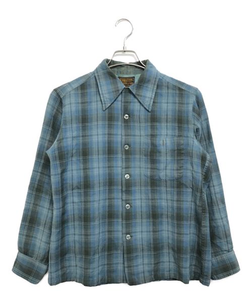 WACKO MARIA（ワコマリア）WACKO MARIA (ワコマリア) LABRAT (ラブラット) オープンカラーチェックシャツ ブルー サイズ:Mの古着・服飾アイテム