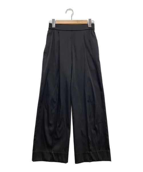 YORI（ヨリ）YORI (ヨリ) スプリングサテンワイドパンツ ブラック サイズ:36の古着・服飾アイテム
