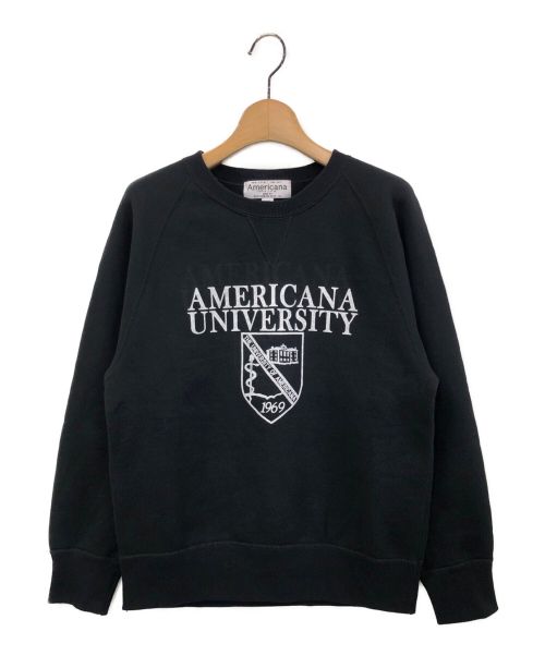 Americana（アメリカーナ）Americana (アメリカーナ) College C/N Sweat ブラック サイズ:-の古着・服飾アイテム
