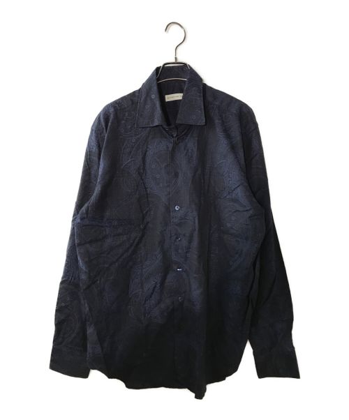 ETRO（エトロ）ETRO (エトロ) ペイズリー総柄シャツ ネイビー サイズ:42の古着・服飾アイテム