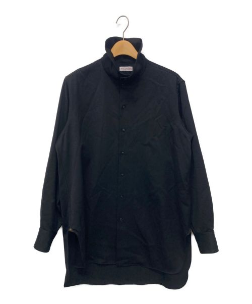 NICENESS（ナイスネス）NICENESS (ナイスネス) LAURENCEハイネックオペラシャツ ブラック サイズ:Lの古着・服飾アイテム