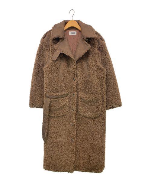 VIAVANDA（ヴィアヴァンダ）VIAVANDA (ヴィアヴァンダ) TEDDY BEAR LONG COAT ブラウン サイズ:FREEの古着・服飾アイテム