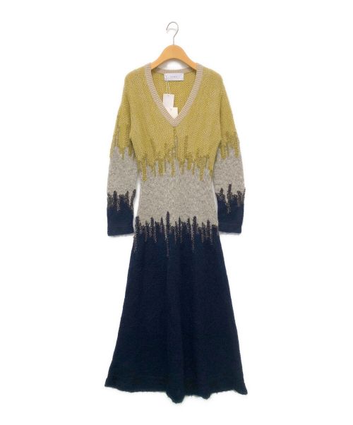 MURRAL（ミューラル）MURRAL (ミューラル) water mirror knit dress ネイビー サイズ:1の古着・服飾アイテム