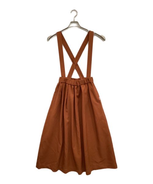 DANTON（ダントン）DANTON (ダントン) ポリエステルツイード オーバーオールスカート ブラウン サイズ:36の古着・服飾アイテム