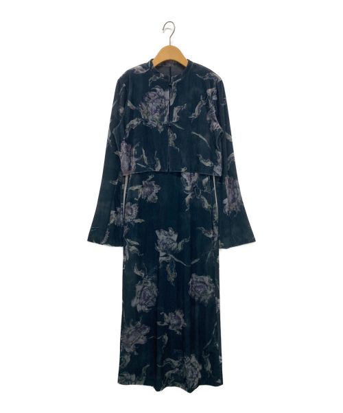 Ameri（アメリ）Ameri (アメリ) DRY FLOWER VELOUR DRESS ブラック サイズ:Sの古着・服飾アイテム