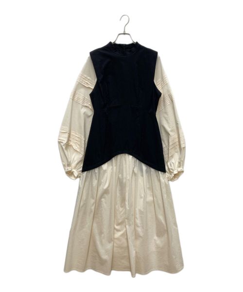 ELENDEEK（エレンディーク）ELENDEEK (エレンディーク) ピンタックスリーブワンピース ホワイト サイズ:1の古着・服飾アイテム