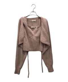 中古・古着通販】Deicy (デイシー) ショートボレロセットニット ピンク 