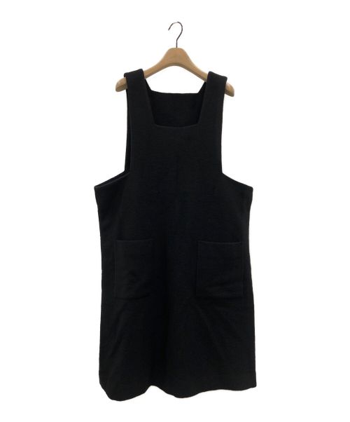 a.（エードット）a. (エードット) スクエアジャンパースカート ブラック サイズ:Sの古着・服飾アイテム