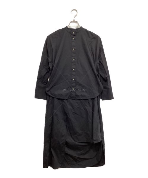 ENFOLD（エンフォルド）ENFOLD (エンフォルド) SOMELOS レイヤーシャツ ワンピース ブラック サイズ:36の古着・服飾アイテム