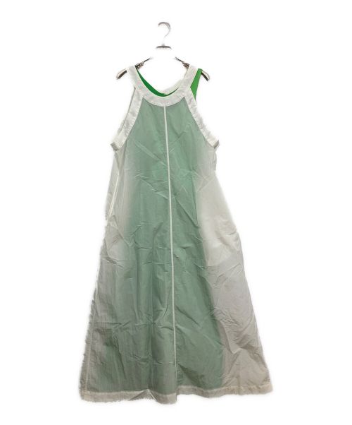 INSCRIRE（アンスクリア）INSCRIRE (アンスクリア) レイヤードドレス ホワイト×黄緑 サイズ:表記なしの古着・服飾アイテム