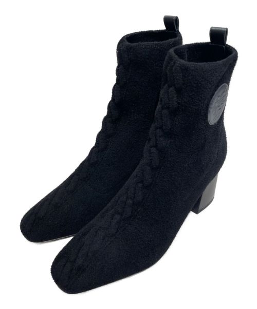 HERMES（エルメス）HERMES (エルメス) ショートブーツ ブラック サイズ:38の古着・服飾アイテム